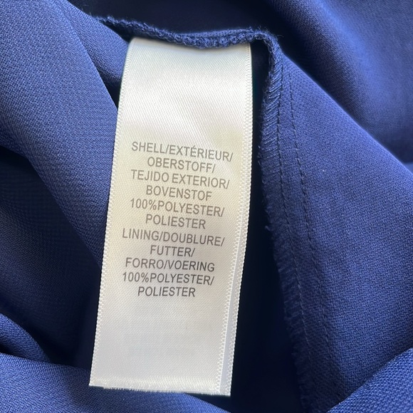 Navy Formal Plus Size Dress with Flutter - Picture 5 of 5